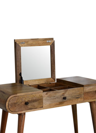 Oak-ish Round Dressing Table