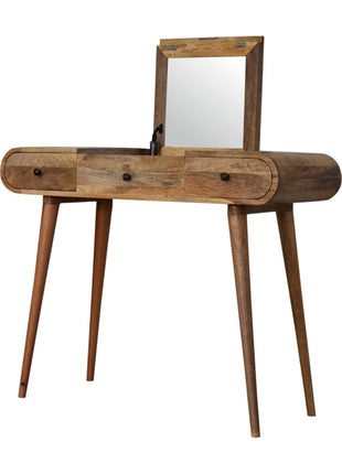 Oak-ish Round Dressing Table