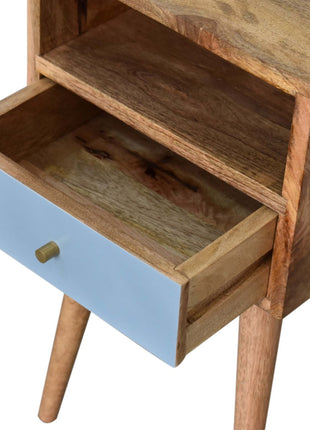Mini Blue Hand Painted Bedside