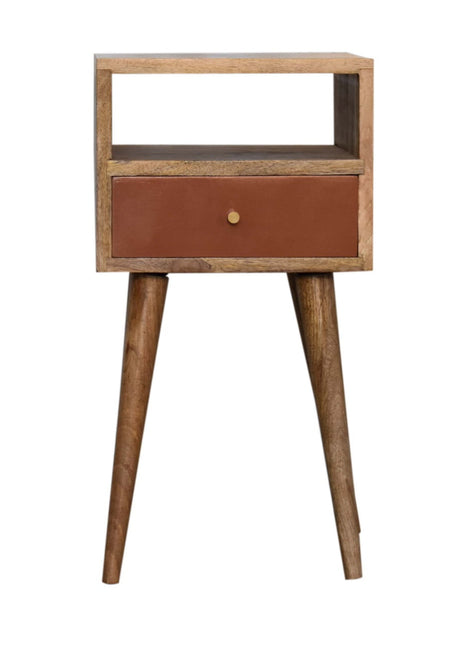 Mini Brick Red Hand Painted Bedside
