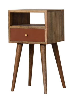 Mini Brick Red Hand Painted Bedside