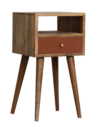 Mini Brick Red Hand Painted Bedside