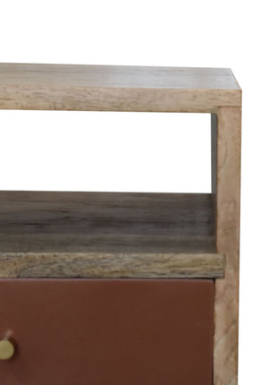 Mini Brick Red Hand Painted Bedside
