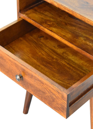 Modern Chestnut Solid Wood Bedside
