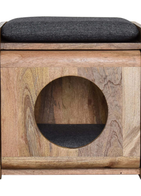 Round Cut-out Pet Bed with Seat Pad