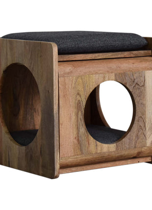 Round Cut-out Pet Bed with Seat Pad