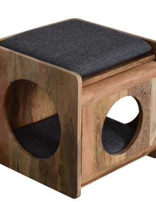 Round Cut-out Pet Bed with Seat Pad