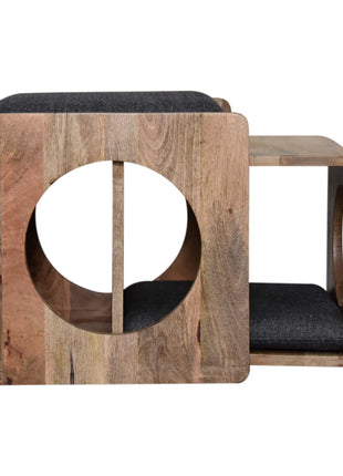Round Cut-out Pet Bed with Seat Pad