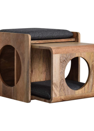 Round Cut-out Pet Bed with Seat Pad