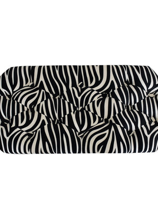 Zebra Print Deep Button Bench
