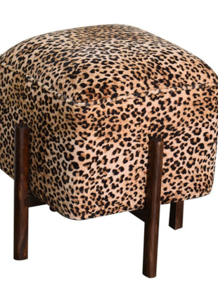 Leopard Footstool