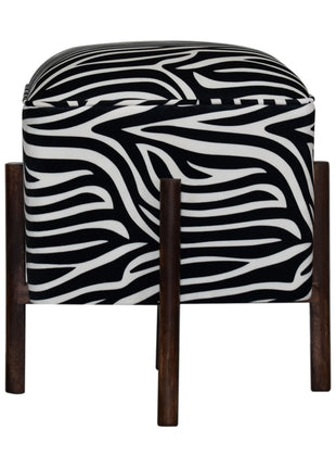 Zebra Footstool