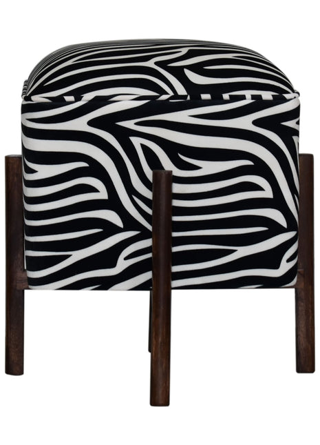 Zebra Footstool