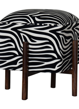 Zebra Footstool