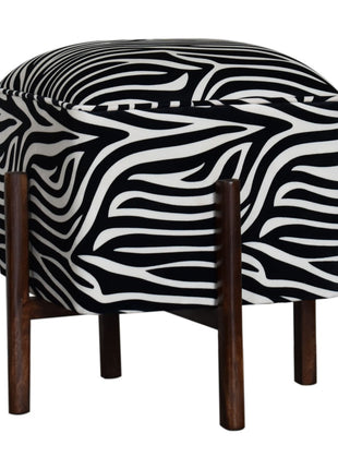 Zebra Footstool
