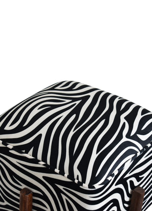 Zebra Footstool