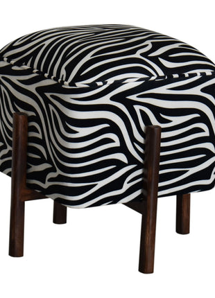 Zebra Footstool
