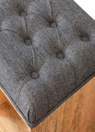 Mini Black Shoe Storage Footstool
