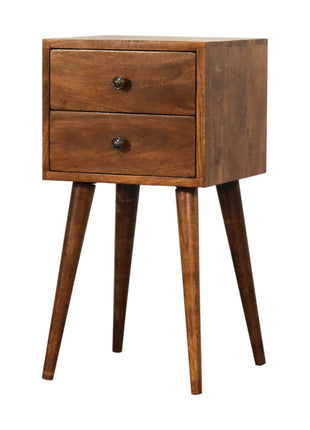 Mini 2 Drawer Chestnut Bedside