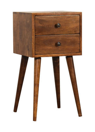 Mini 2 Drawer Chestnut Bedside