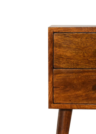 Mini 2 Drawer Chestnut Bedside