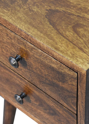 Mini 2 Drawer Chestnut Bedside
