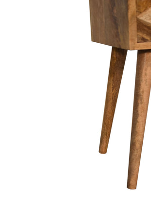 Mini Cube Carved 2 Drawer Bedside