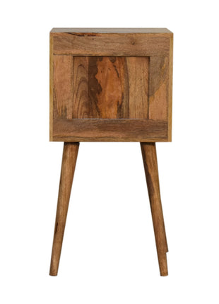 Mini Cube Carved 2 Drawer Bedside