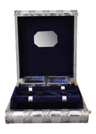 Navy Double Jewellery Box