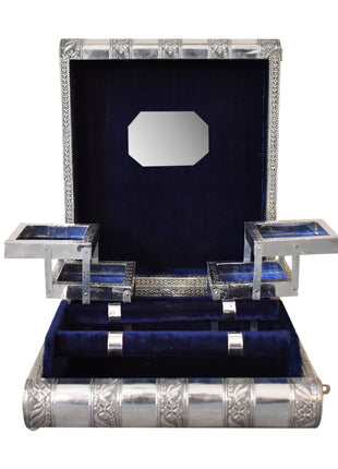 Navy Double Jewellery Box