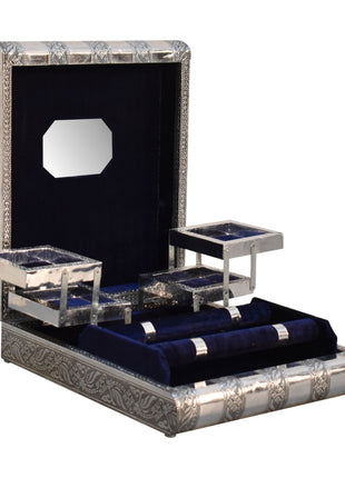 Navy Double Jewellery Box