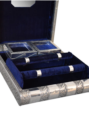 Navy Double Jewellery Box