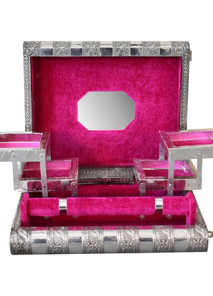 Einzelne Schmuckschatulle in Fuchsia-Pink
