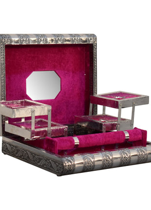 Einzelne Schmuckschatulle in Fuchsia-Pink