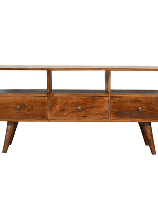 Chestnut Nordic 3 Drawer TV Unit
