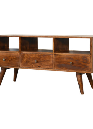 Chestnut Nordic 3 Drawer TV Unit