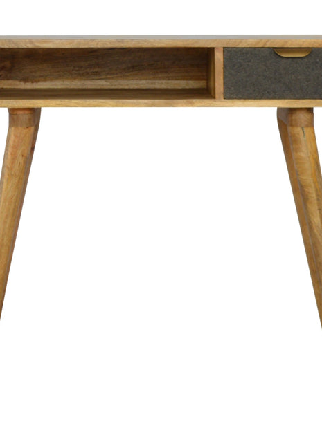 Grey Tweed Writing Desk