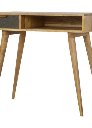 Grey Tweed Writing Desk