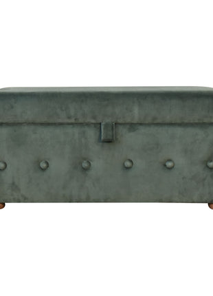 Emerald Velvet Lid-up Ottoman