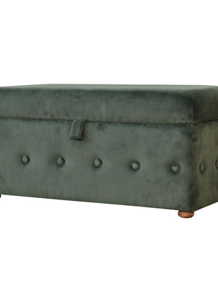 Emerald Velvet Lid-up Ottoman