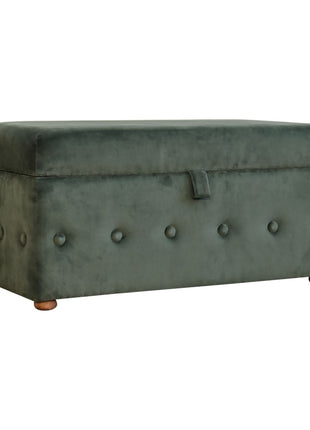 Emerald Velvet Lid-up Ottoman