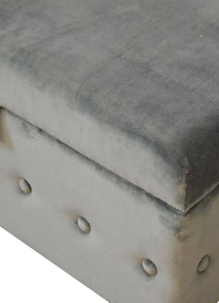 Emerald Velvet Lid-up Ottoman