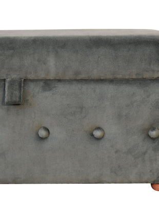 Emerald Velvet Lid-up Ottoman