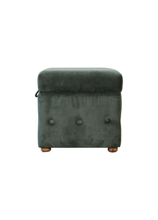 Emerald Velvet Lid-up Ottoman