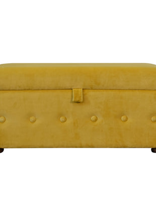 Mustard Velvet Lid-up Ottoman