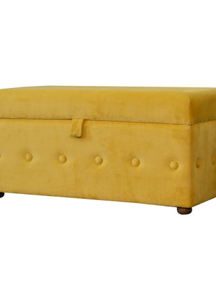 Mustard Velvet Lid-up Ottoman