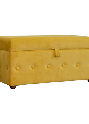 Mustard Velvet Lid-up Ottoman