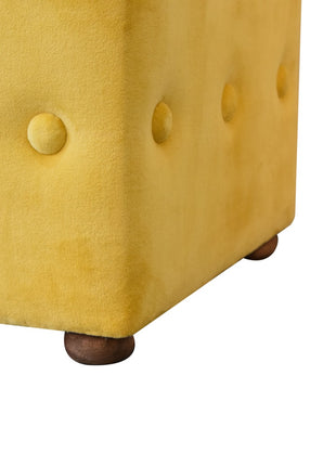 Mustard Velvet Lid-up Ottoman