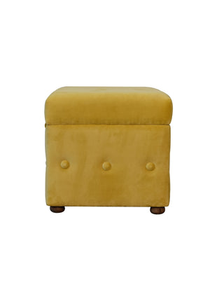 Mustard Velvet Lid-up Ottoman