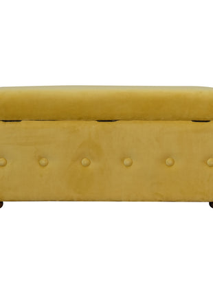 Mustard Velvet Lid-up Ottoman